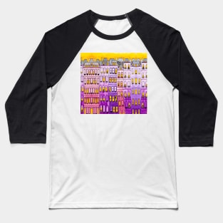 The Cats Purple Townhouses Baseball T-Shirt